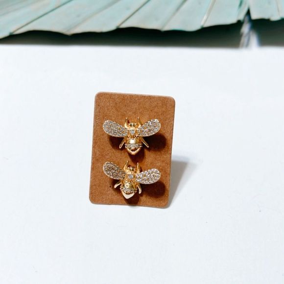 Bees stud earrings #168 - Picture 2 of 4